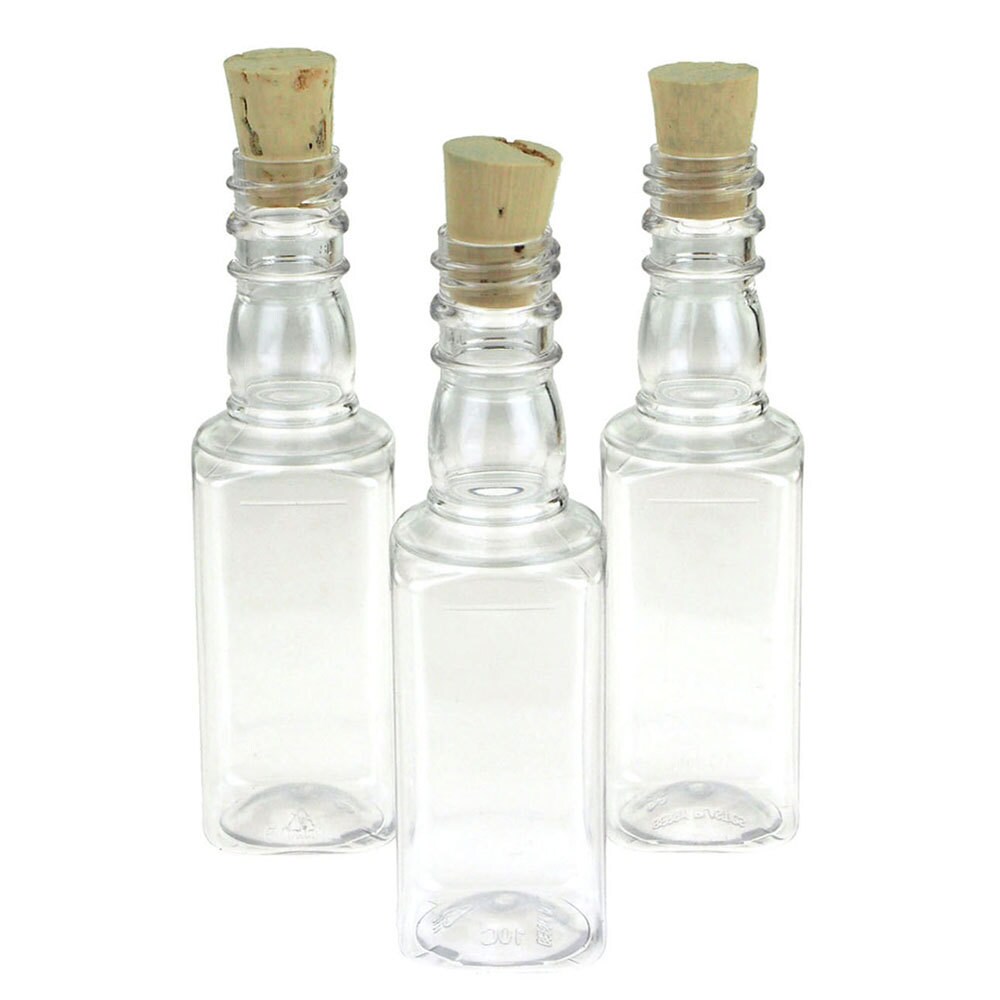 Plastic PET Corked Jar Bottles Liquor 4Inch 12Piece Etsy