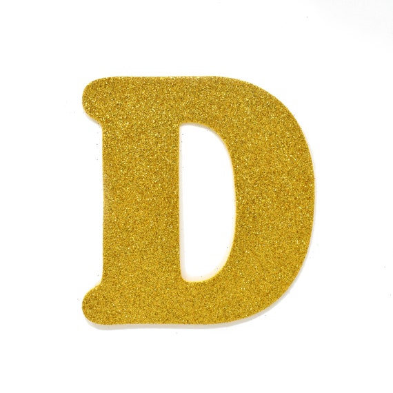 Glitter Cursive Alphabet Letter Stickers, 1-Inch, 50-count, Gold 