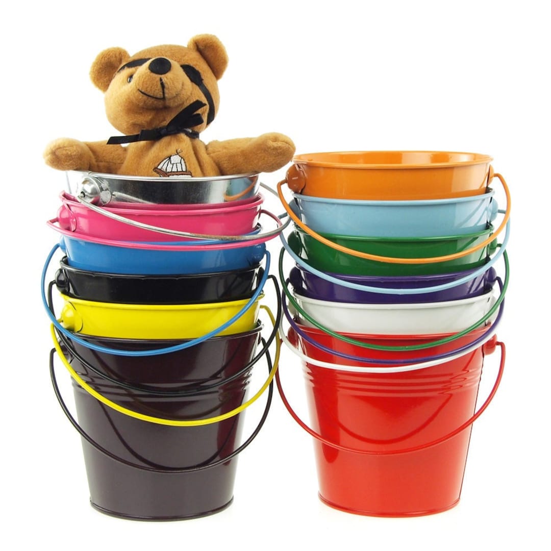 Metal Pail Bucket Party Favor, 5-inch 