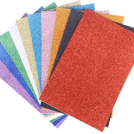 Glitter EVA Foam Sheet, 13-inch X 18-inch, 10-piece 