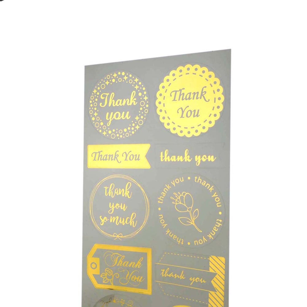 Clear Gold Foiled Wedding Stickers Thank You for Celebrating with US Sticker Transparent - 1.5 inch You’re Invited Stickers Save The Date Envelope