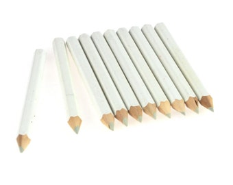 White Chalk Pencil, 3-1/2-inch, 10-Piece