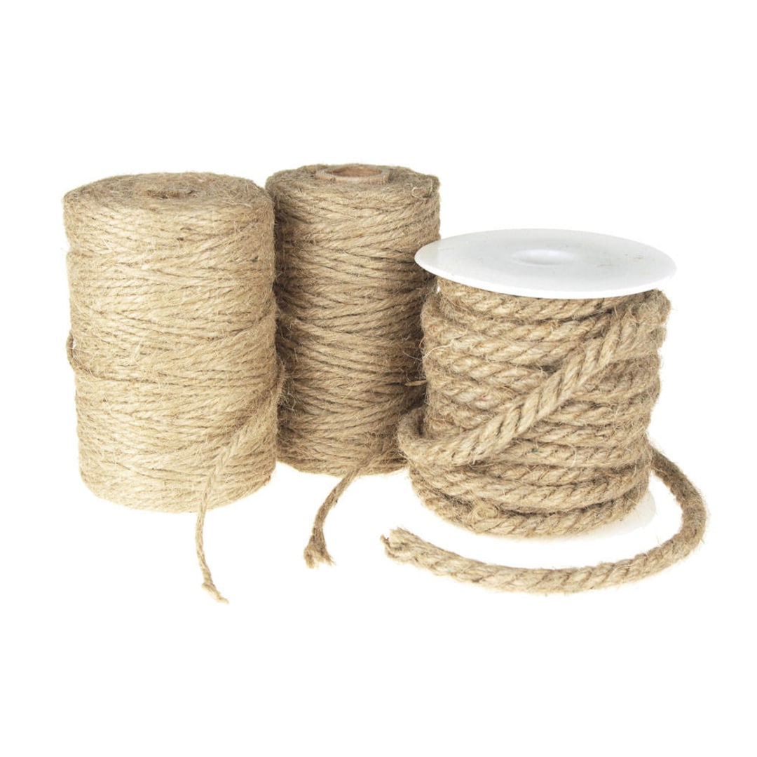 Jute Twine Cord Rope Ribbon, 1/16-inch, 100-yard, Natural