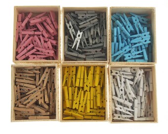 Mini Wooden Clothespins, 1-1/4-Inch, 50-Count