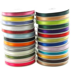 Double Faced Satin Ribbon, 1/4-inch, 50-yard