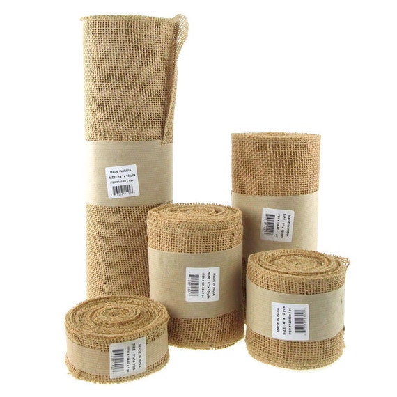 Burlap Ribbon Natural Jute Fiber, 10 Yards 