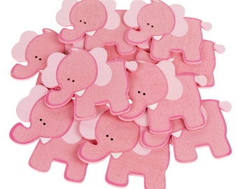 Elephant Animal Wooden Baby Favors, 4-inch, 10-Piece