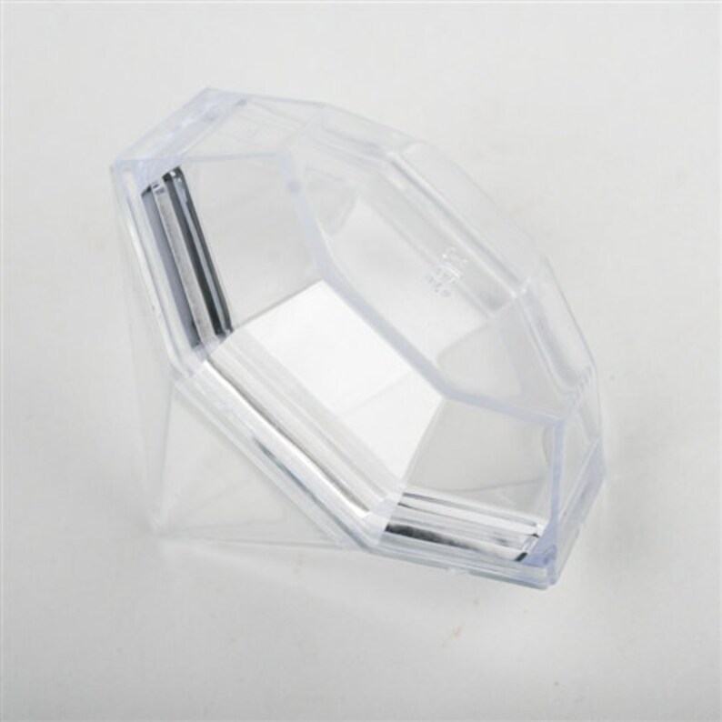 Clear Fillable Plastic Container Diamond Shaped, 2-inch, 12-count - Etsy
