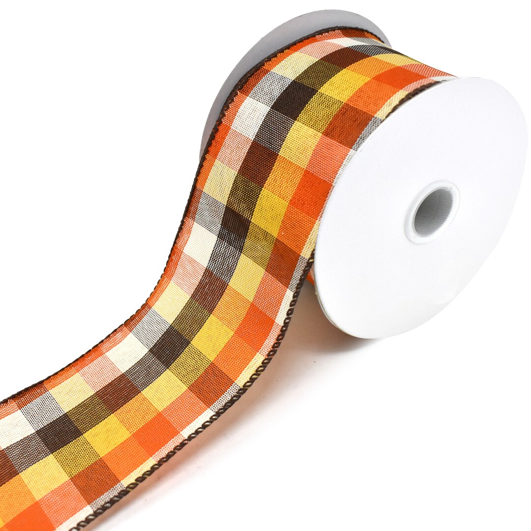 Varigated Fall Color Ribbon Field Plaid Wired Edge Fall Ribbon, Multi-color, 2-1/2-inch, 10-yard - Etsy
