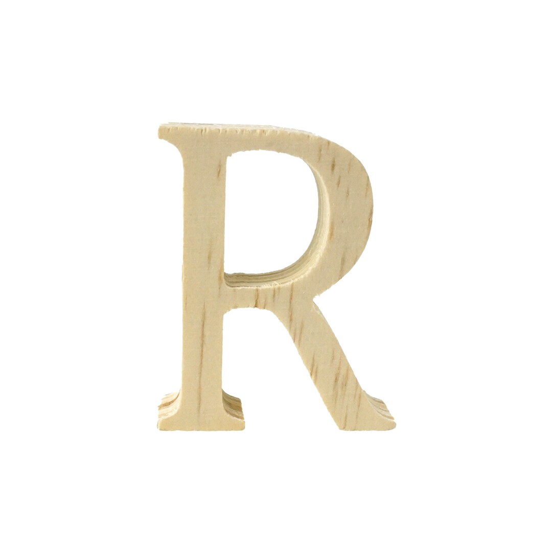 Pine Standing Wood Letter R 2inch 3count Etsy