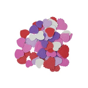 WILLBOND 18 Pieces Valentines Foam Heart Foam Craft Hearts and 300 Pieces  Self-Adhesive Heart Stickers Glitter Foam Stickers for Valentine's Day DIY