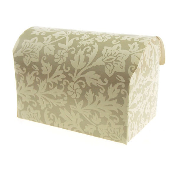 Damask Embossed Favor Boxes, 5-1/2-Inch, 12-Piece, Jewelry Box