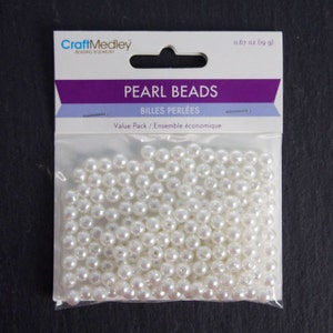 Plastic Pearl Beads, 6mm, 185-Piece image 3