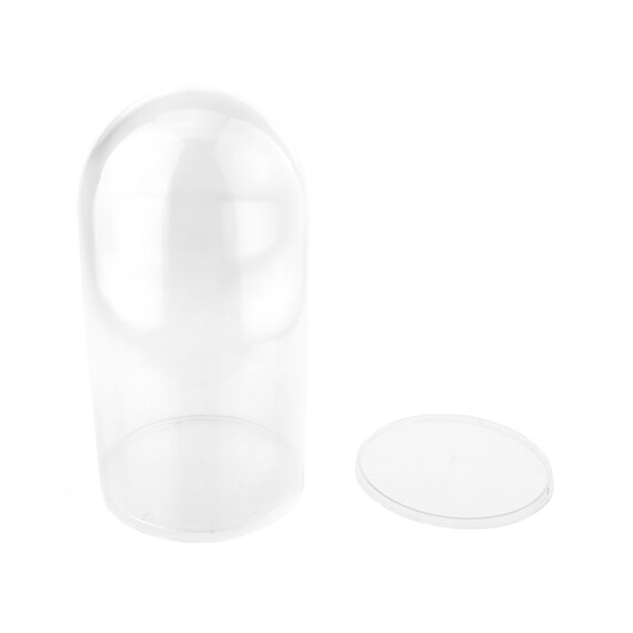 Plastic Dome Display Case w/ Clear Base, 6-Inch, Medium