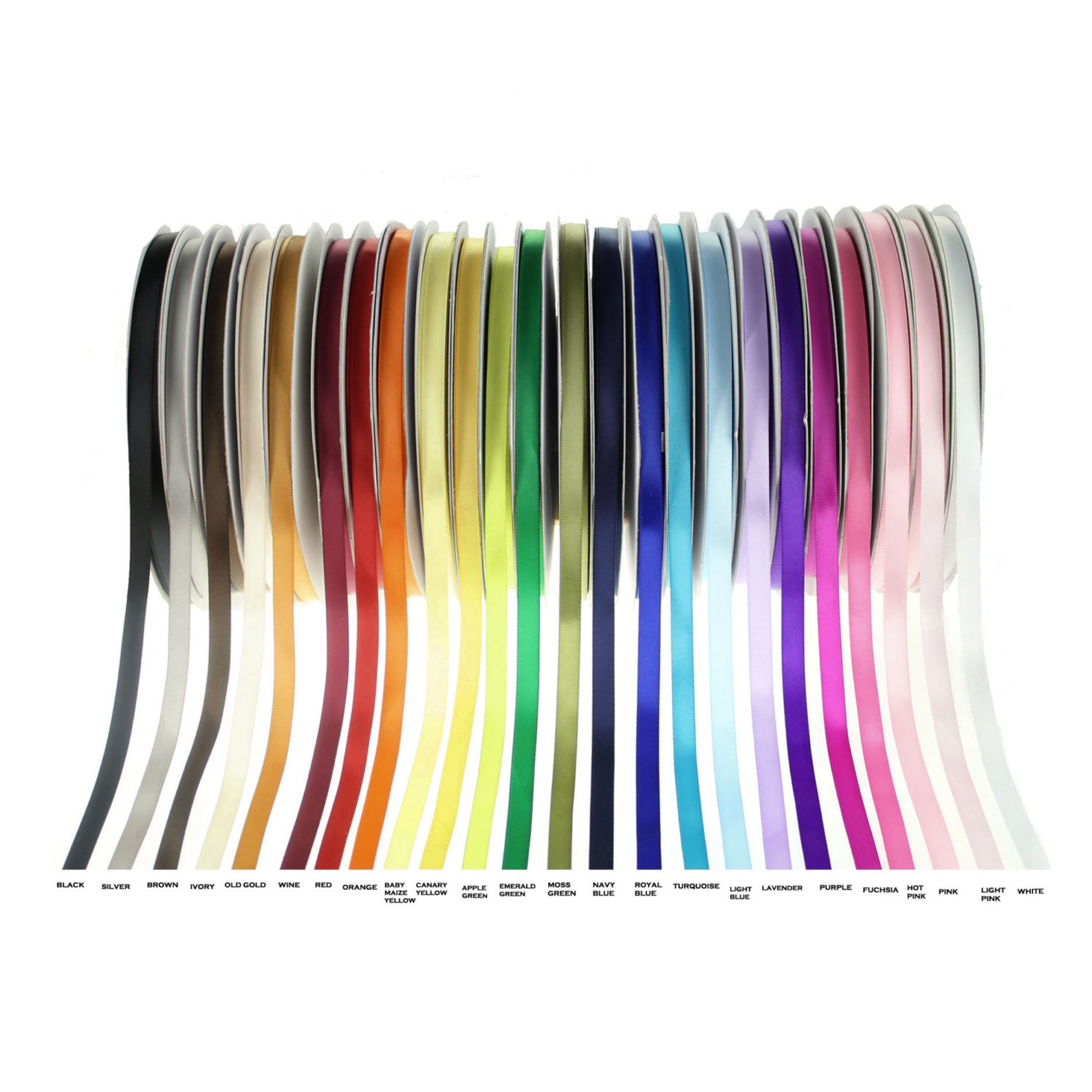 Single Faced Satin Ribbon, 1/4-inch, 100-yard - Etsy