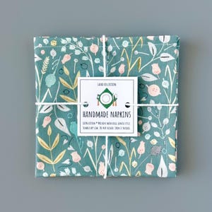 Meadow Flowers Cotton Napkins - Set of 6 - Reusable Everyday Napkins