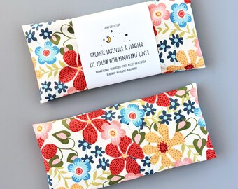 Lavender and Flaxseed Eye Pillow | Hot Cold Pack - Vintage Floral