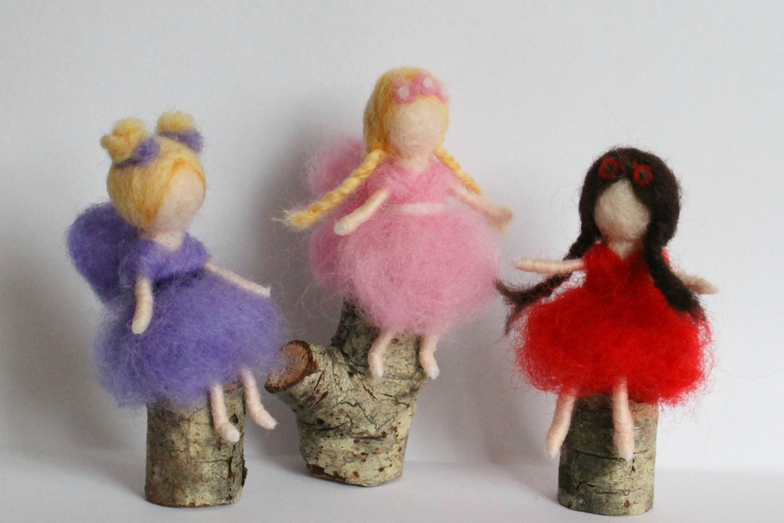 Tiny Needle Felted Fairies Fairy Ornaments Tiny Fairies Etsy