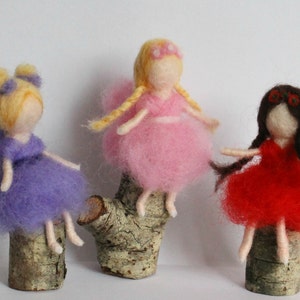 Tiny needle felted fairies, fairy ornaments, tiny fairies, Waldorf fairy