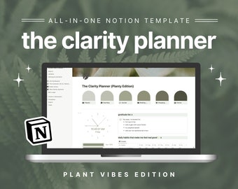 Notion Template || Minimal Nature Aesthetic | Notion ADHD Planner | Notion Dashboard | Digital Planner