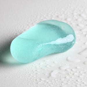 Aqua Large and Thick Sea Glass, Adriatic / 1 piece (sg-0001-89)