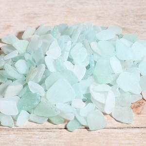 Genuine Italian Small Aqua Craft Sea Glass Pieces Bulk / 1/2 lb (sg-bulk-230-2)