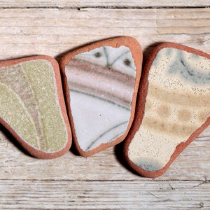 Genuine Adriatic Paterned Sea Pottery / 3 pieces (sp-0003-10)