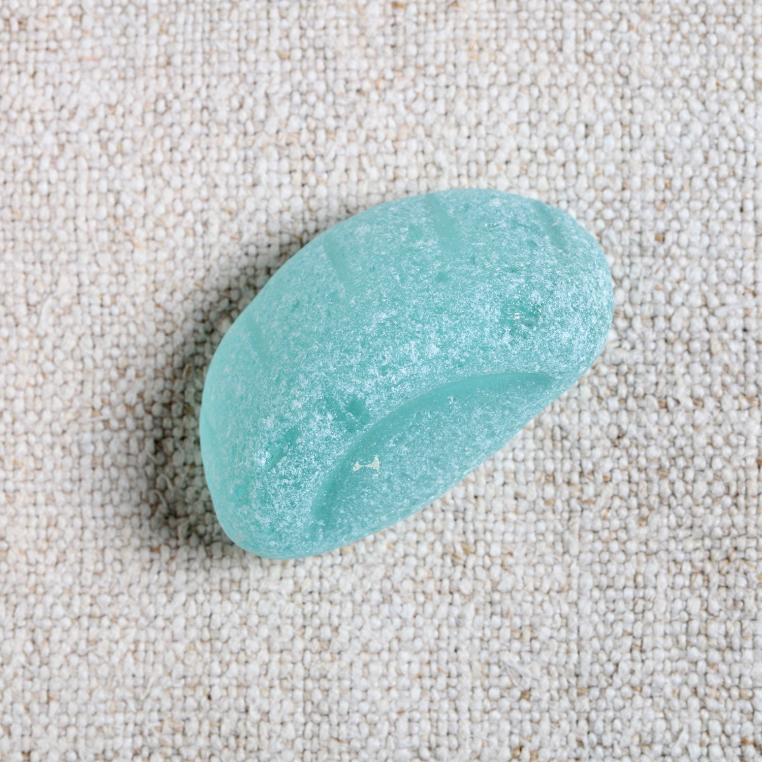 Aqua Large and Thick Sea Glass, Adriatic Bottle Bottom / 1 piece (sg-0001-30)