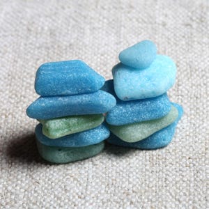 Surf Tumbled Italienische Blau-, Grün- und SeaFoam-Milchglas-Mosaik-Meeresfliesen / 10 Stück (sp-0010-98)