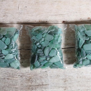 Teal Shades Italian Small Craft Quaility Sea Glass Bulk for Mosaic / 1/2 lb (sg-bulk-230-3)