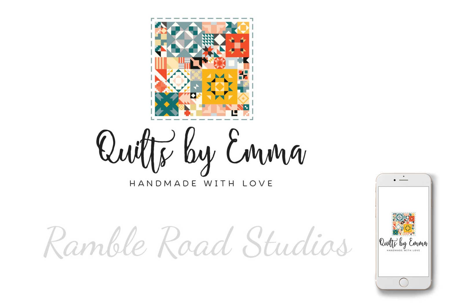 Quilt Premade Logo Design  & Print Files Watermarks Etsy