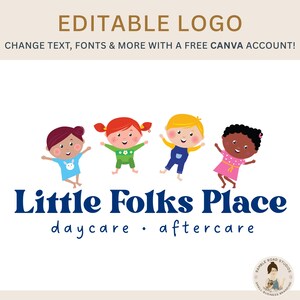 Editable Happy Children Logo: DIY Branding {Canva Template}