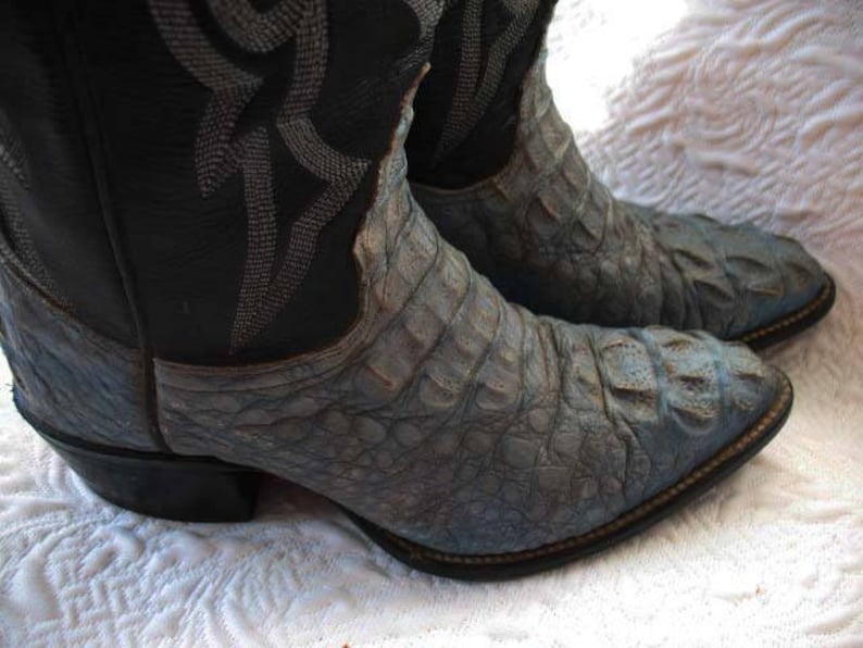 Vintage Cowboy Boots Alligator Blue Retro Mid Century Cowboy Western Women/'s Men/'s Kid/'s Rockabilly Style Size 5 12 EE WhenRosesBloom