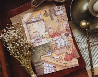 Are you ready for pumpkin cozy party? I Postcard I Art print