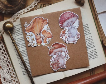 Family of mushrooms I Set of stickers