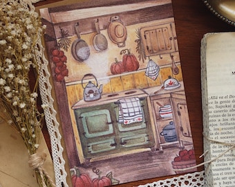 Autumn kitchen I Postcard I Art print