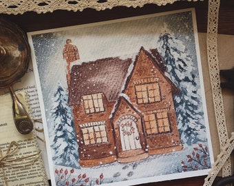 La maison de Noël I Carte postale I Imprimer