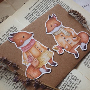 Cute foxes I Stickers image 3