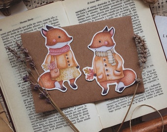 Cute foxes I Stickers