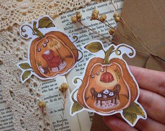 Pumpkin house I Set of stickers