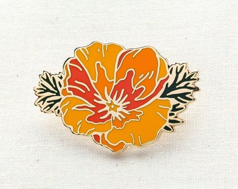 California Poppy Enamel Pin