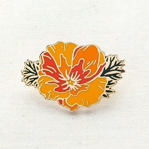 California Poppy Enamel Pin