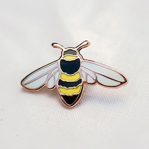 Honey Bee Enamel Pin CHARITY Lapel Pin Badge image 1