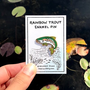 Rainbow Trout Enamel Pin Lapel Pin Badge image 2