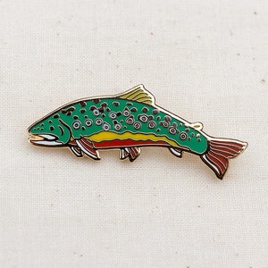 Brook Trout Enamel Pin - Lapel Pin - Badge