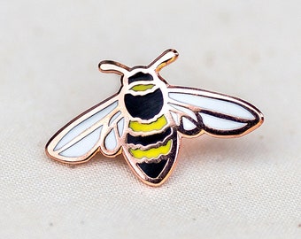 SECONDS* SALE Honey Bee Enamel Pin - CHARITY Lapel Pin - Badge