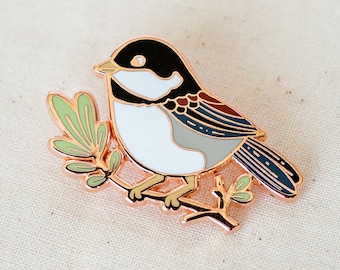 Chickadee Enamel Pin - Lapel Pin - Badge