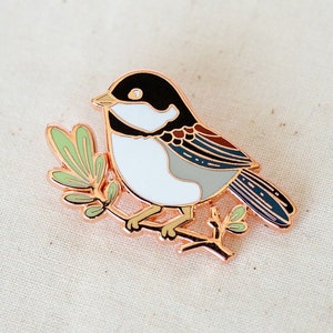 Chickadee Enamel Pin - Lapel Pin - Badge