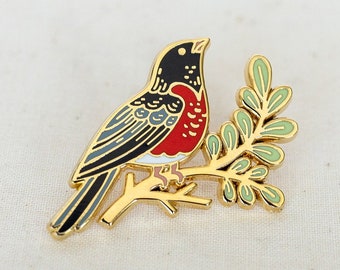 Robin Enamel Pin - Lapel Pin - Badge