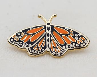 Monarch Butterfly Enamel Pin - CHARITY Lapel Pin - Badge